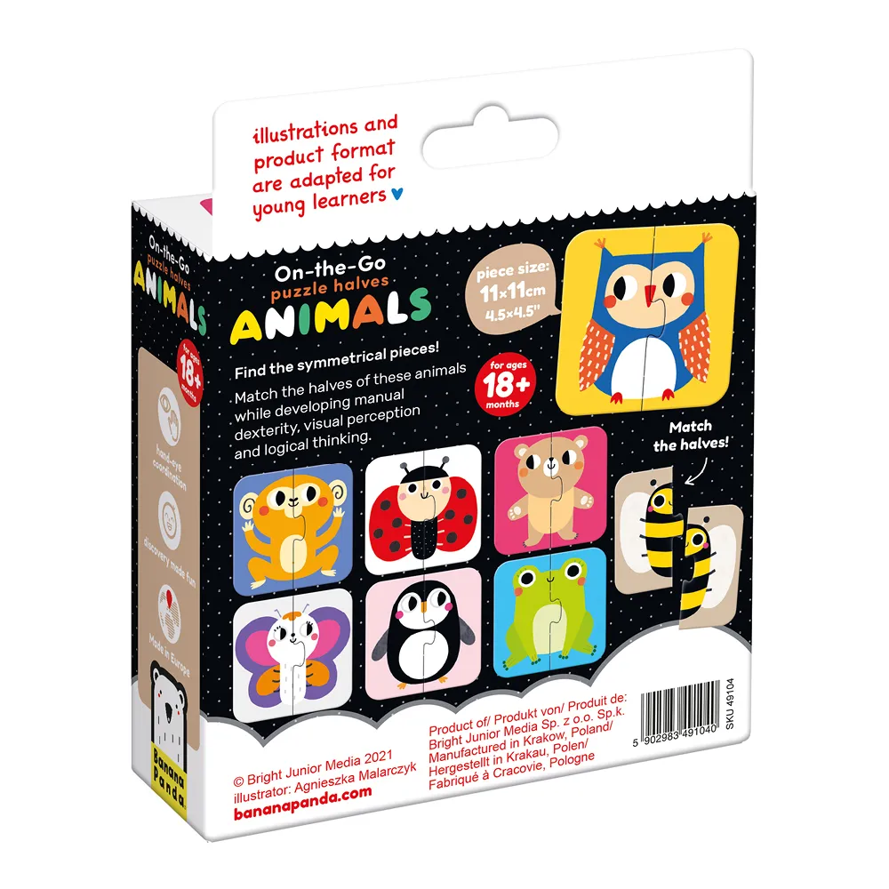 Puzzle Portátil – Metades Animais